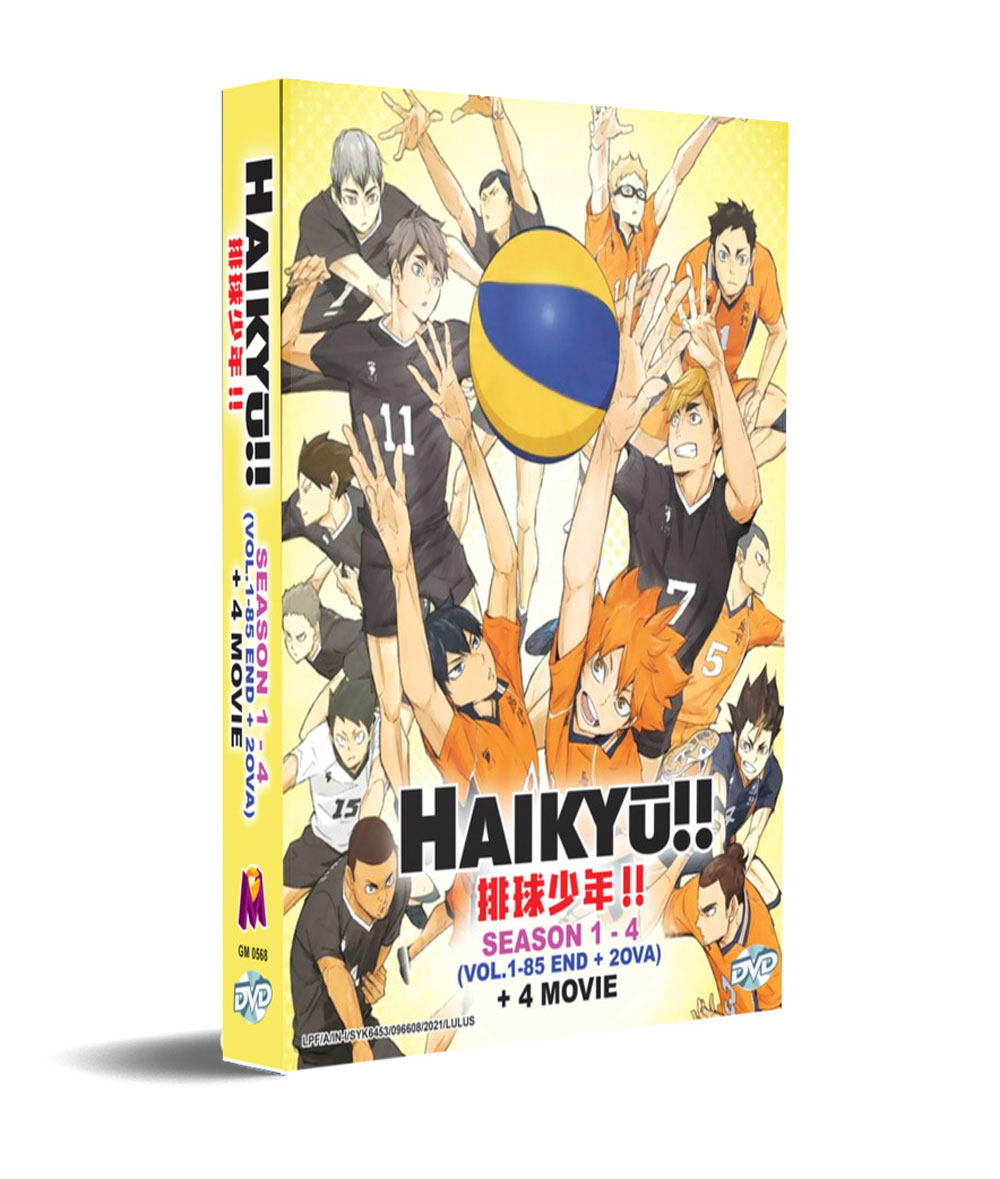 Haikyu!! (Season 1~4 + 2OVA + 4 Movie) (dvd) (2014) Anime | Ep: 1-85