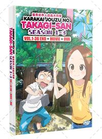 Karakai Jouzu no Takagi-san Season 1~3 +Movie+OVA (DVD) (2018~2023) Anime