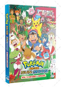 Pokemon Sun & Moon TV 1-145 + Special (DVD) (2016-2019) Anime