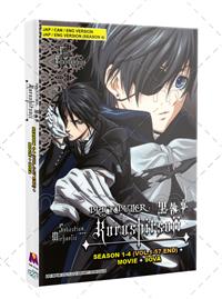 Black Butler- Kuroshitsuji (Season 1-4 + Movie + 9 OVA) (DVD) (2024) Anime