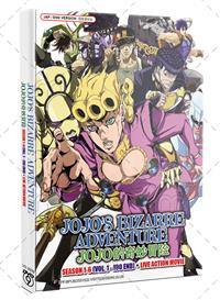 JoJo's Bizarre Adventure Season 1-6 Vol 1-190 + Live Action Movie (DVD) (2012~2017) Anime